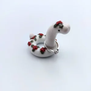 Christmas pool float ring holder