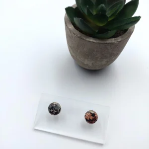 Polymer clay earrings circle stud (Polimer agyag fülbevaló bedugós kör) (1)