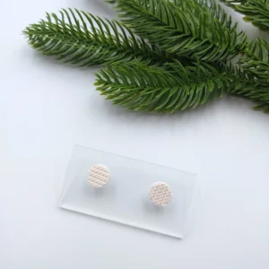 Polymer clay earrings circle stud
