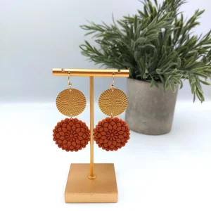 Polymer clay earrings dangle (Polimer agyag fülbevaló lógós) (1)