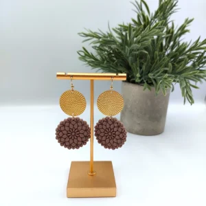 Polymer clay earrings dangle (Polimer agyag fülbevaló lógós) (1)