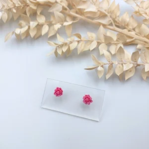 Polymer clay earrings flower stud