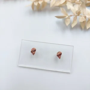 Polymer clay earrings shell stud
