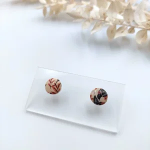 Polymer clay earrings stud (Polimer agyag fülbevaló bedugós)